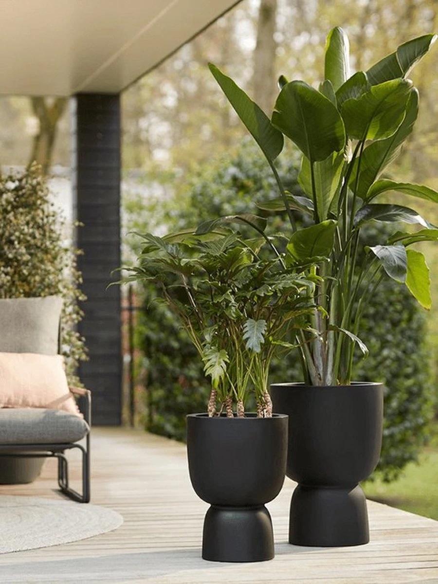 Elho Pure Coupe 41 - Bloempot Voor Binnen & Buiten - Ø 41.3 X H 57.9 Cm - Zwart/Zwart 12 Elho Pure Coupe 41 - Bloempot Voor Binnen & Buiten - Ø 41.3 X H 57.9 Cm - Zwart/Zwart - Afbeelding 10