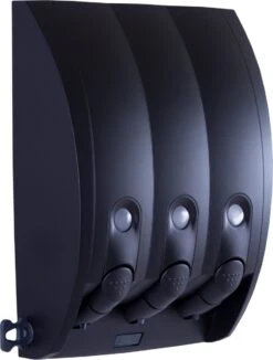 Aquathof, Zeepdispenser, Mat Zwart, 3 Kamer, 3 Reservoirs, 3x350ml, Hangend, Wandmontage -Woonwinkel 908x1200 1