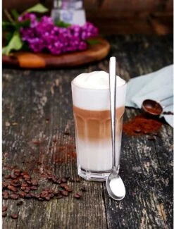 Merkloos Latte Macchiato Lepels – RVS Lange Yoghurt, Dessert Of Koffie Lepeltjes – Set Van 6 Stuks -Woonwinkel 912x1200 2