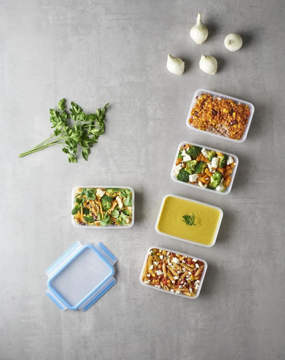 Tefal MasterSeal Fresh Mealprep Set - 5 X 800ml - Blauw 10 Tefal MasterSeal Fresh Mealprep Set - 5 X 800ml - Blauw - Afbeelding 8