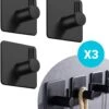 Qitch & Quisine Handdoekhaakjes - Set Van 3 Zwarte Haakjes - Zelfklevend - Waterbestendig - RVS 1 Qitch & Quisine Handdoekhaakjes - Set Van 3 Zwarte Haakjes - Zelfklevend - Waterbestendig - RVS -Woonwinkel 973x1200 2