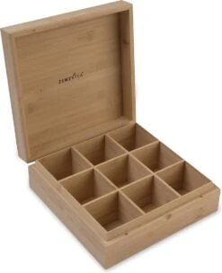 Theedoos Van ZENZYTEA® - Bamboe - Theedoos 9 Vaks - Inclusief 3 Theeblikken Voor Losse Thee - Geschikt Voor Grote & Kleine Theezakjes - Vierkant - Grote Vakken - Luxe Verpakking - Cadeau 19 Theedoos Van ZENZYTEA® - Bamboe - Theedoos 9 Vaks - Inclusief 3 Theeblikken Voor Losse Thee - Geschikt Voor Grote & Kleine Theezakjes - Vierkant - Grote Vakken - Luxe Verpakking - Cadeau -Woonwinkel 975x1200