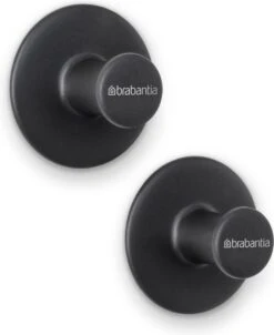Brabantia ReNew Handdoekhaakjes - 2 Stuks - Dark Grey