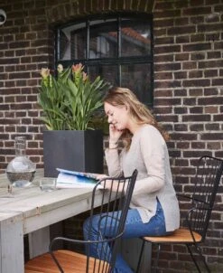 Capi Europe - Bloempot Vierkant Smooth NL - 50x50x50 - Zwart - Voor Binnen En Buiten - KBL904 -Woonwinkel 983x1200 1