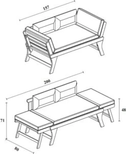 Loungebank Tuin FSC Antraciet – Makkelijk Verstelbaar Lounge Bank Balkon – Tuinbank Lounge Hardhout FSC – Perfecthomeshop -Woonwinkel 984x1200